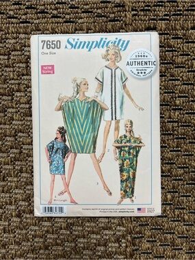 Simplicity 7650 Sewing Pattern Kite Dress 3 Lengths Uncut Factory Folded